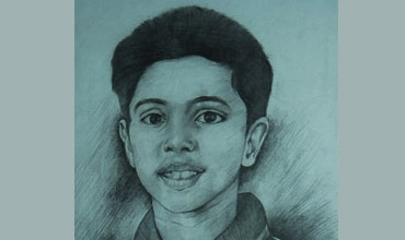Self Portrait drawing dy Student of Dessin Academy.